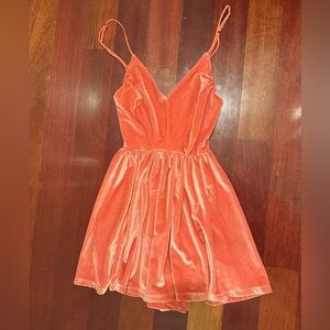 NWT urban outfitters coral velvet flowy romper